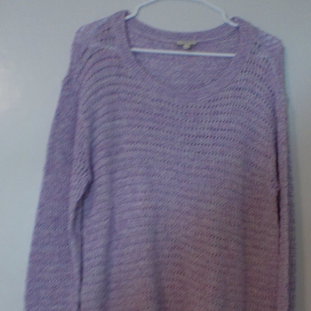 Talbots Purple Knit Sweater Women’s XL Long Sleeve Lightweight